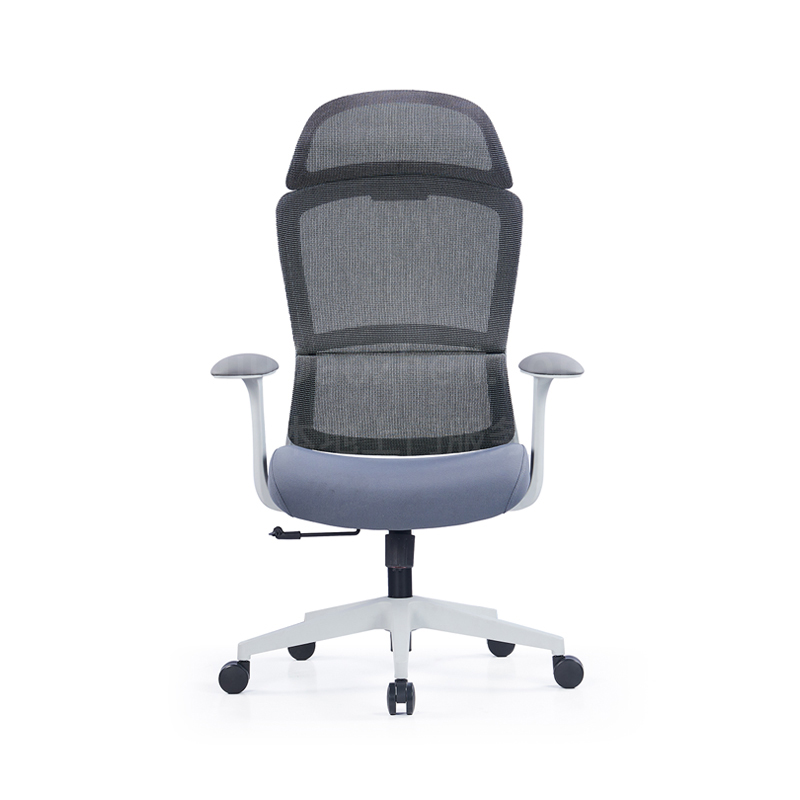 Sitzone南京办公椅图2，曲度T Curve网布职员椅 带头枕 灰框