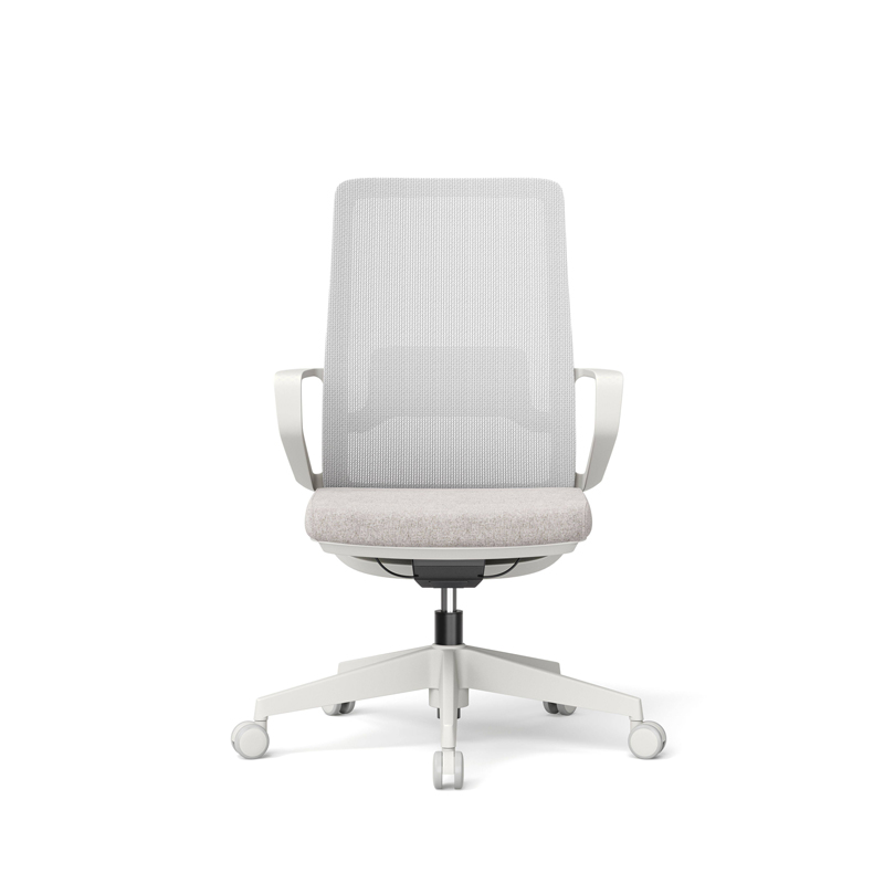 Sitzone南京办公椅，Kyla南京职员椅CH-K25BK-BS，网布员工椅带腰靠白框